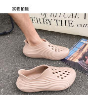 Zapatillas deportivas al aire libre material EVA suela gruesa aumentando la marea verano playa baotou agujero zapatos nuevos hombres y mujeres - details 8