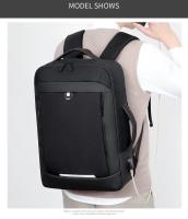 Mochila para ordenador portátil expandible para hombre, bolsa impermeable negra para Notebook, 16 pulgadas, 17 pulgadas, mochila de trabajo multifunción para negocios - details 22