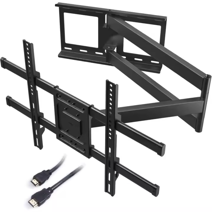 Soporte TV Pared con Brazo Articulado Extralargo de 1040mm para Pantallas de 32-75" de Planos/Curvos LCD/LED/OLED, hasta 60 kg, Soporte Pared TV con Giratorio e Inclinable, VESA Máx 600x400 mm - 1