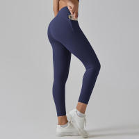 Hmidou-mallas de gimnasio con bolsillos para mujer, pantalones de Yoga, Fitness, cintura alta, Control de barriga, correr, entrenamiento - details 36