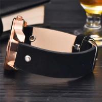 Reloj de Pulsera de Cuarzo Automático Estilo Casual de Moda para Hombres Correa de Nylon Negro - details 3