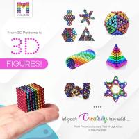Juego de mármol magnético de 1000 piezas, cubo magnético mágico de 3mm, juguete de construcción para aliviar el estrés - details 2