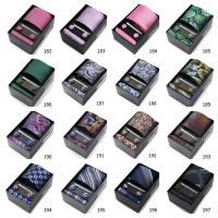 Caja de regalo de corbata para hombre con corbatas, pañuelos, gemelos, pinzas para corbata, conjuntos de 6 piezas, corbatas formales para festivales de bodas y negocios en grupo - details 3