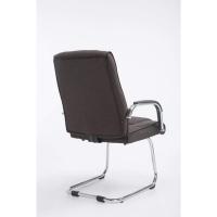 Tapizada En Tela & con Base De Metal I Silla De Conferencia con Reposabrazos, Color:Negro/Negro - details 49