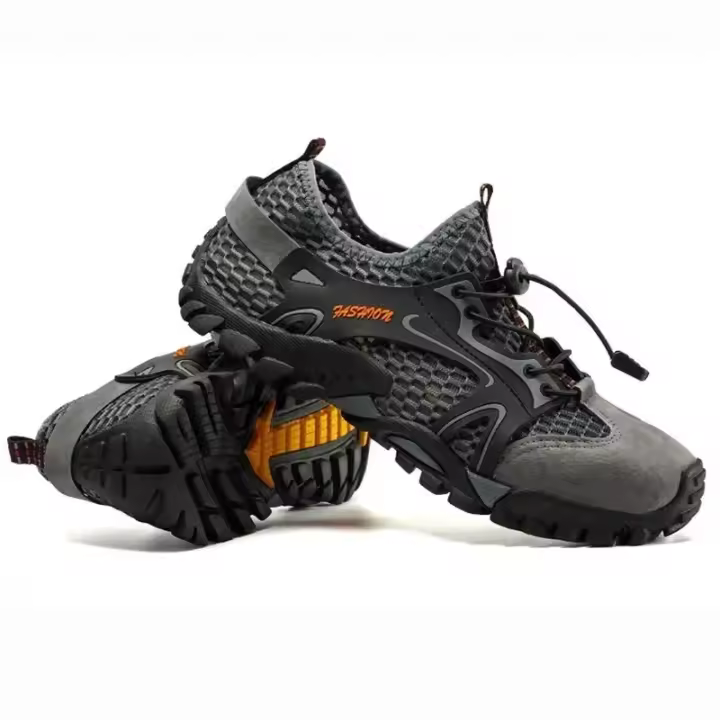 Zapatos de senderismo de malla para hombre, zapatillas deportivas transpirables de secado rápido, de goma resistente al desgaste, para deportes acuáticos, suaves y con buen agarre. - 1