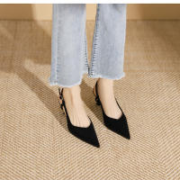 Zapatos de tacón de aguja con espalda hueca y punta de bolso de boca baja de nuevo estilo - details 9