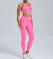 Leggings de dos piezas con espalda en V, gimnasio Tre, conjunto de entrenamiento para correr, ropa deportiva para mujer, traje de yoga - details 17