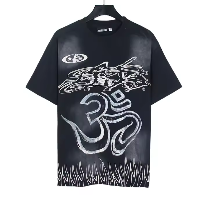 Camiseta Deportiva de Algodón Puro para Hombres Estilo Básico Casual de Verano con Impresión Adicional en la Parte Delantera - 1