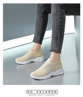 Nuevas zapatillas de deporte de punto transpirables para mujer, zapatos para correr informales antideslizantes - details 16