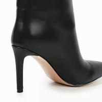 Nuevo Zapatos de tacón de aguja negros para invierno y otoño, botas cortas hasta el tobillo con tacones - details 5