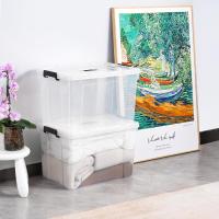 Caja de Almacenamiento de Plástico Transparente Segura y Duradera 90L*4 Diseño Apilable Resistente - details 5