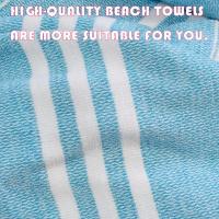 Toalla de Playa de Algodón Turco Tira a Rayas Compacta, Secado Rápido, Ligera, Absorbente, Adecuada para Viajes de Playa, Yoga, Gimnasio, Piscina - details 6