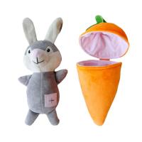 Alivia el aburrimiento, juguetes de peluche para perros, entretenimiento personal, juguete chirriante para perros resistente a mordeduras, zanahoria desmontable, conejo, juguete para ocultar comida para mascotas - details 2