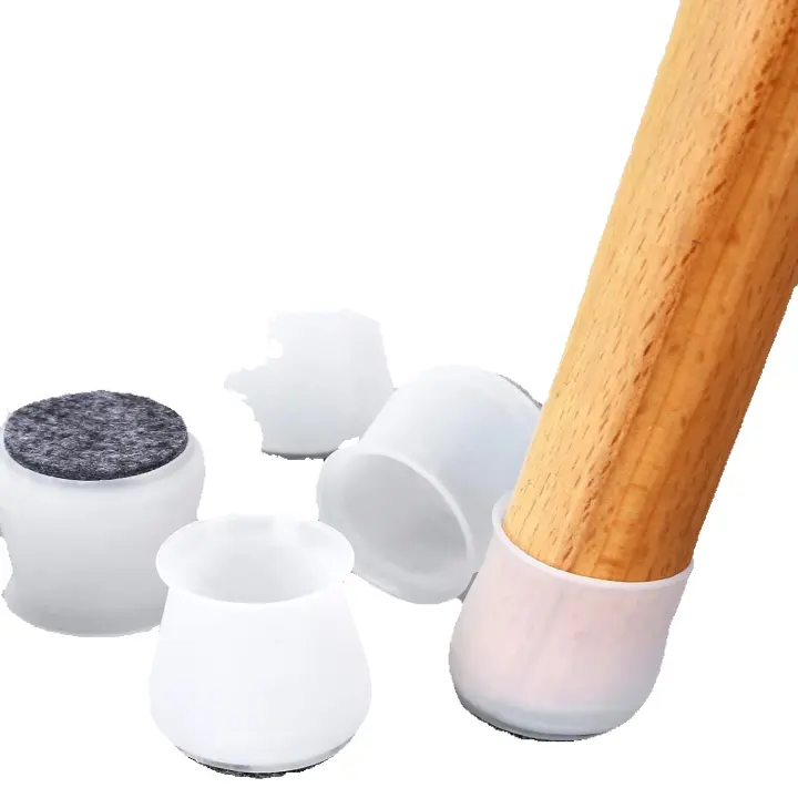 Tapas de silicona para patas de silla, protectores de suelo para muebles móviles, 24 piezas, mejorados - 1