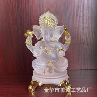 Decoración artesanía de resina antiguo creativo hogar candelabro estatua de Buda elefante tronco Dios - details 10