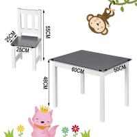 Asientos para Niños Mesa y 2 Sillas en Edad Preescolar Muebles para Niños 60x50x48cm - details 3
