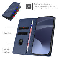 Funda de cuero elegante para teléfono Xiaomi 15 Ultra 14T Redmi Note 14 13 Pro Plus Redmi A5 14C 13C elegante funda tipo billetera con ranura para tarjetas - details 13