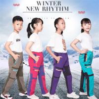 Fashion Brand Waterproof Boy Girl kids Pants Warm Trousers Sporty Climbing leggings Children Patchwork Soft Shell Outfits autumn - details 11
