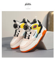 Nuevos zapatos de tablero alto con botón giratorio para niños de moda, superficie de cuero para niños de hip-hop - details 11