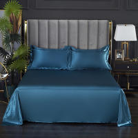 Bonenjoy-sábana lisa y sedosa para el hogar, ropa de cama de Color sólido, estilo lujoso, sin funda de almohada, 1 unidad - details 0
