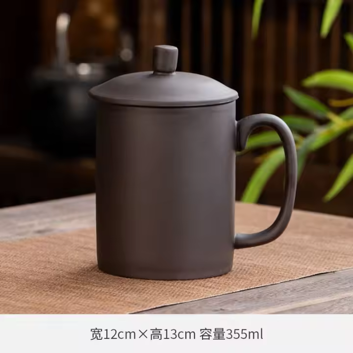 Taza de salud para hombres con filtro de cerámica de arcilla púrpura para el hogar Master, taza individual - 1