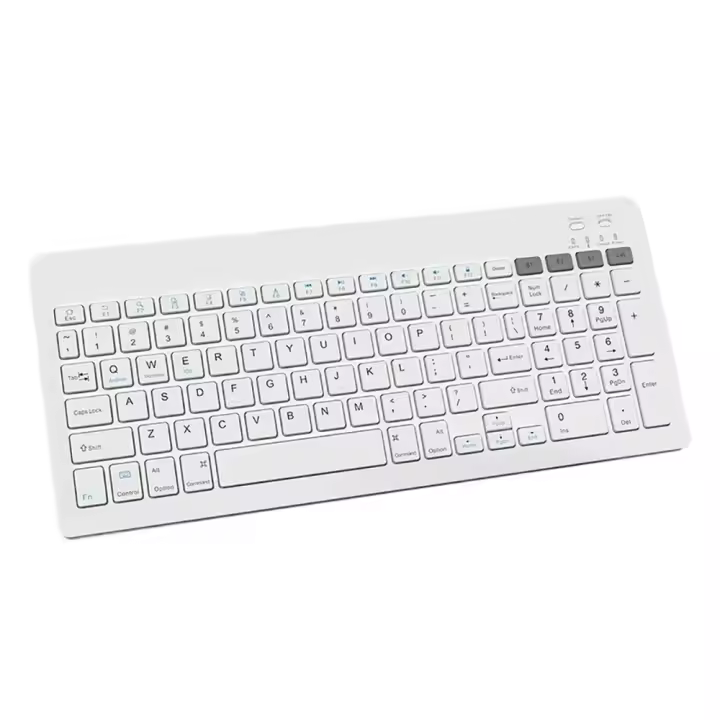 Teclado inalámbrico recargable español/alemán/ruso/coreano/árabe Bluetooth y 2,4G para tableta iPad PC Android IOS Win - 1