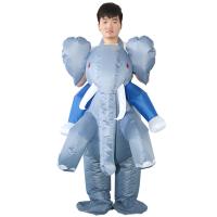 Disfraz de elefante inflable para mujeres, hombres y niños, vestido de Cosplay de fiesta de carnaval, traje de Halloween, Animal Blow Up - details 2