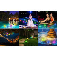 2 piezas de luz solar flotante que cambia de color impermeable para piscina trasera - details 3