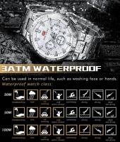 Reloj de Cuarzo Impermeable Correa de Acero Inoxidable Empleado en Casual Luminoso - details 9