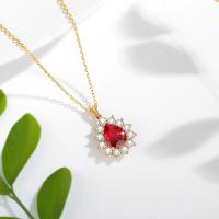 Colgante de Joyería de Oro 18K y Rubí Rojo Corundum Diseño Original para Mujeres - details 2
