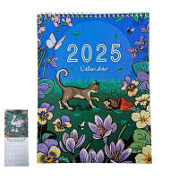 Calendario de pared de viaje para decoración del hogar y la Oficina, Plan diario de naturaleza y Vida Silvestre, 2025 - details 0