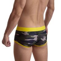 Ropa interior Sexy para hombre, calzoncillos Boxer Cueca Gay, bragas masculinas de malla de camuflaje, moda para hombre, ropa interior, calzoncillos, bolsa, pantalones cortos - details 12