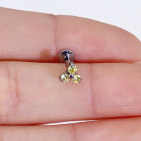 Pendientes de titanio G23 para mujer, Piercing Labret, flor de circón, Ópalo, 16G, F316, 2 piezas, nuevo, 2023 - details 10