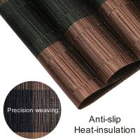 Mantel Individual de vinilo tejido, tapete de aislamiento de PVC y bambú, adecuado para mesa de cocina, 8 unidades por grupo - details 2