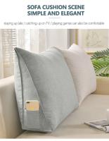 Cojín de Cama para Oficina Sofá Almohada de Lectura para TV Cojín de Lumbar Cómodo Sofá de Dormir Triángulo Pillow Decoración del Hogar - details 2