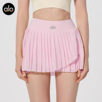 Alo yoga vestido corto verano plisado vestido de yoga cintura alta adelgazamiento tenis golf correr vestido corto deportivo - details 2