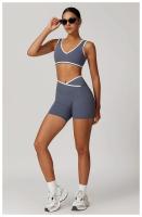 Conjunto de Yoga de 2 Piezas Trajes de Entrenamiento de Poliéster para Fitness - details 27