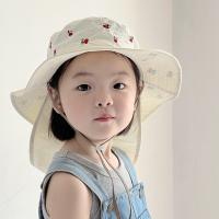 Gorro panamá Kawaii para niños, protección del cuello, bordado de dibujos animados, sombrero para el sol para bebé, protector solar, sombrero de pescador de verano de secado rápido para niñas - details 21