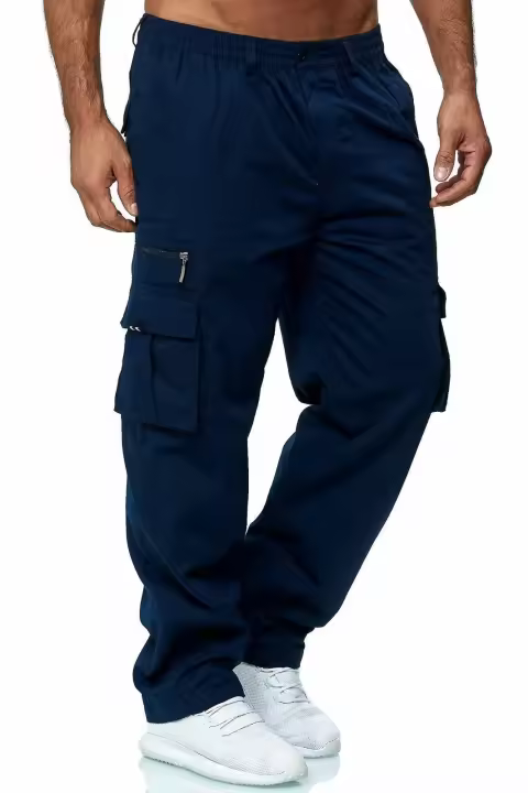 Pantalones rectos informales pagados para hombre, otoño. - 1