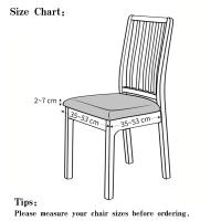 Funda de tela Jacquard para Asiento de Silla, cubierta para Asiento individual elástico, para comedor, 1 unidad - details 3