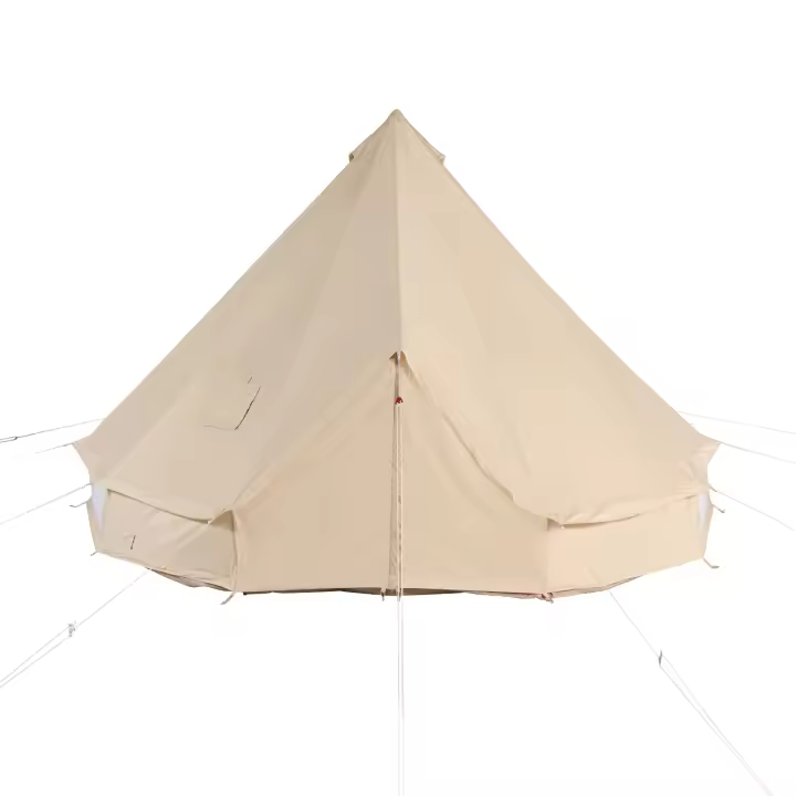 SucceBuy Tienda de campaña de lona con campana, tienda de yurta para las 4 estaciones con gato para estufa, tienda de campaña transpirable, fiesta de caza familiar al aire libre - 1