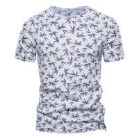 Novedad de verano, camiseta estampada, camisa de fondo para hombre con cuello redondo a la moda, top informal para hombre - details 8