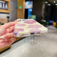 Funda de iPhone 15 Pro Max Pintura al Óleo de Luz Azul Arco Iris Flor Mariposa - details 18