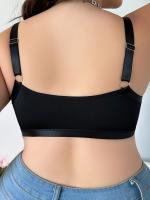 Sujetador Sexy de Talla Grande para Mujer con Escote en V y Detalles Calados - details 3