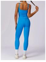 Mallas de Yoga para mujer, pantalones deportivos sin costuras, de cintura alta, con realce de caderas, para entrenamiento y correr - details 6