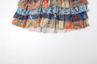 BUNO-Vintage escalonadas para mujer, dobladillo con volantes en capas, minifaldas coloridas de línea A, ropa de calle de tendencia de verano - details 17
