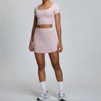 Conjunto de 2 piezas de Yoga Fiess, ropa deportiva informal para exteriores, falda de corte A - details 3