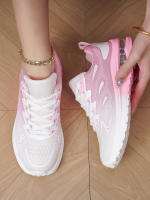 Zapatillas de correr transpirables con cordones para mujer, zapatillas atléticas con cojín de aire, zapatos de entrenamiento deportivos ligeros de malla para exteriores - details 9