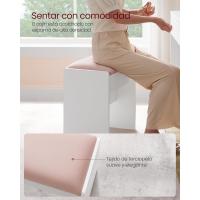Tocador con Espejo, 2 Estantes Regulables Detrás de la Puerta y 1 Cajón, Blanco Nube - details 13
