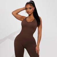 Mono ajustado para mujer, mono deportivo informal para todas las estaciones, ropa deportiva ajustada sin mangas, mono todo en uno, ropa para mujer - details 33